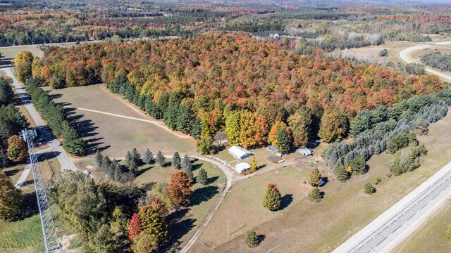 21598 Sylvan Rd, Reed City, MI 49677 - aerial view of property's location featuring a forest