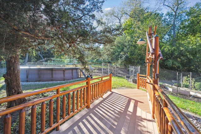 view of wooden deck