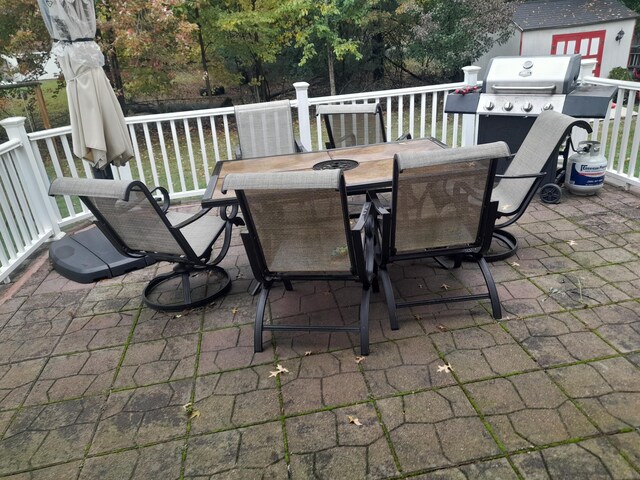 view of patio with grilling area