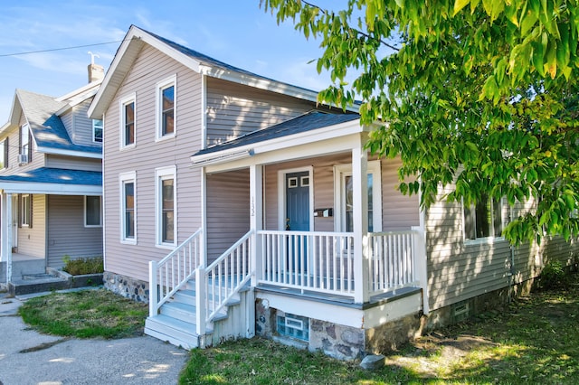 bungalow-style home featuring covered porch