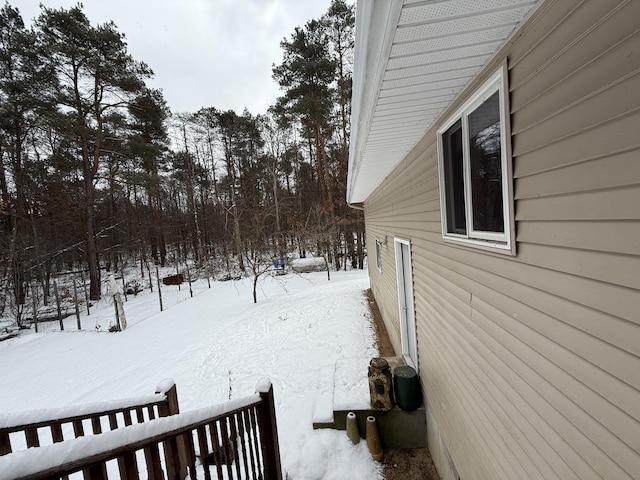 view of snowy yard