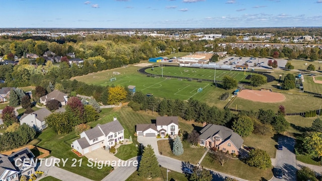 birds eye view of property