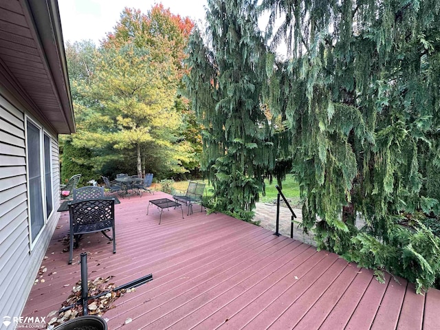 view of wooden terrace