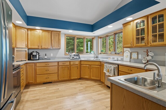 11826 Ridge View Dr, Rapid City, MI 49676 - kitchen featuring a sink, dishwasher, plenty of natural light, and light countertops