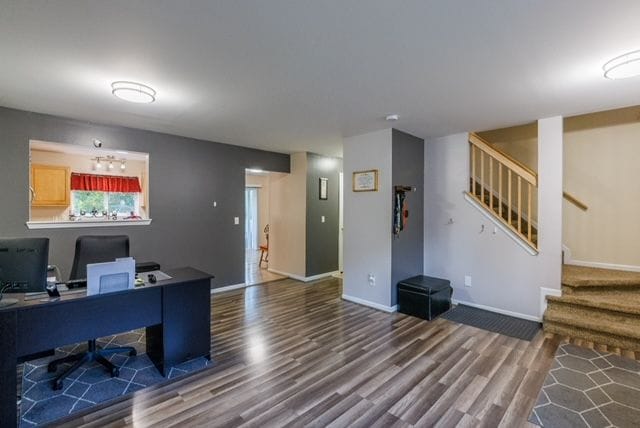 office with hardwood / wood-style flooring