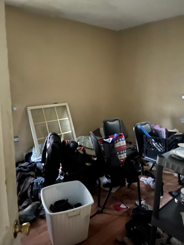 miscellaneous room featuring wood-type flooring