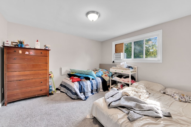 bedroom featuring carpet