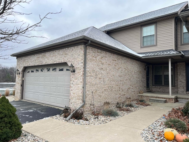 view of home's exterior featuring a garage