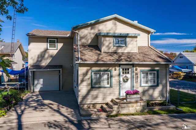 view of front of house featuring a garage