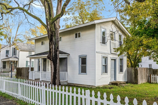 view of front of property with a porch