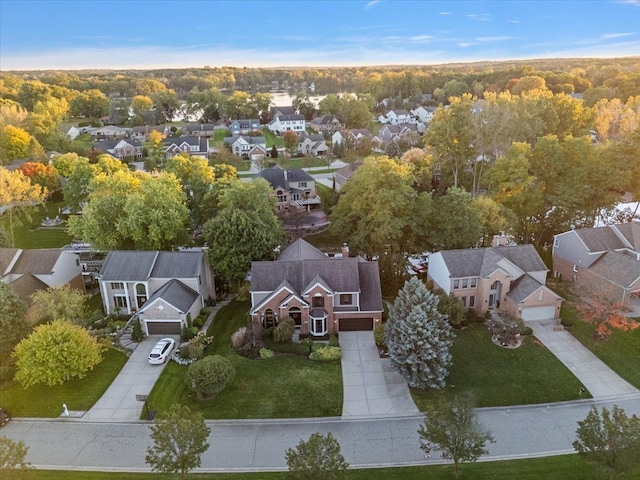 drone / aerial view featuring a residential view