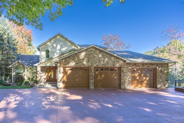 view of front of house featuring a garage