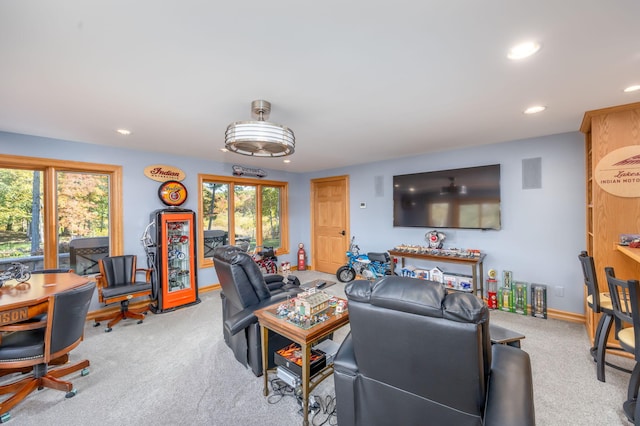 view of carpeted living room