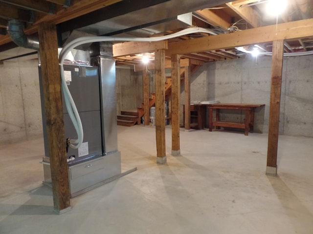 view of basement