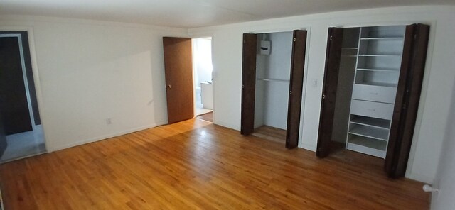 unfurnished bedroom with wood-type flooring