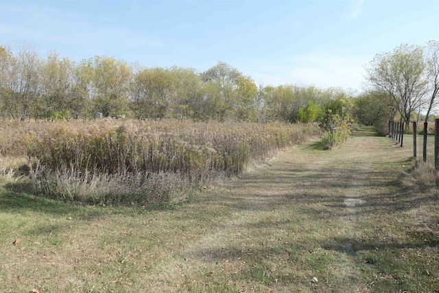 view of landscape featuring a rural view