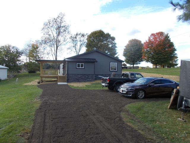 61776 Youngman Rd, Three Rivers, MI 49093 - view of front of house with a front lawn