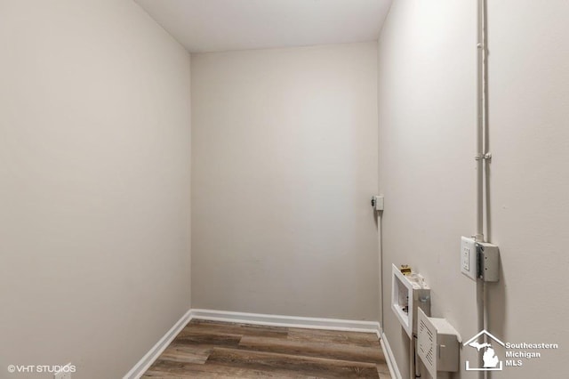 washroom featuring dark wood-type flooring