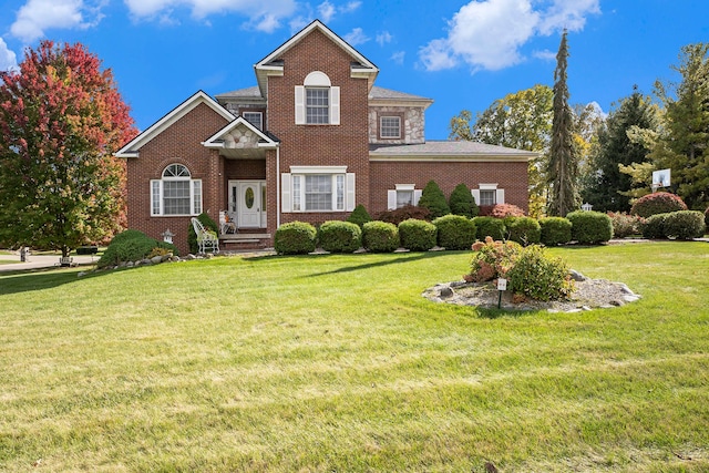 view of front property with a front yard