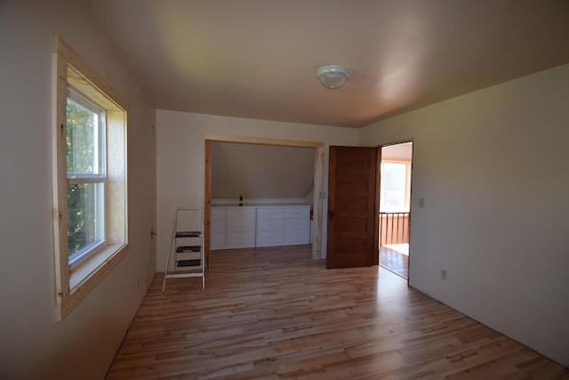 unfurnished room featuring light hardwood / wood-style floors and a wealth of natural light