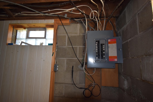 utility room with electric panel