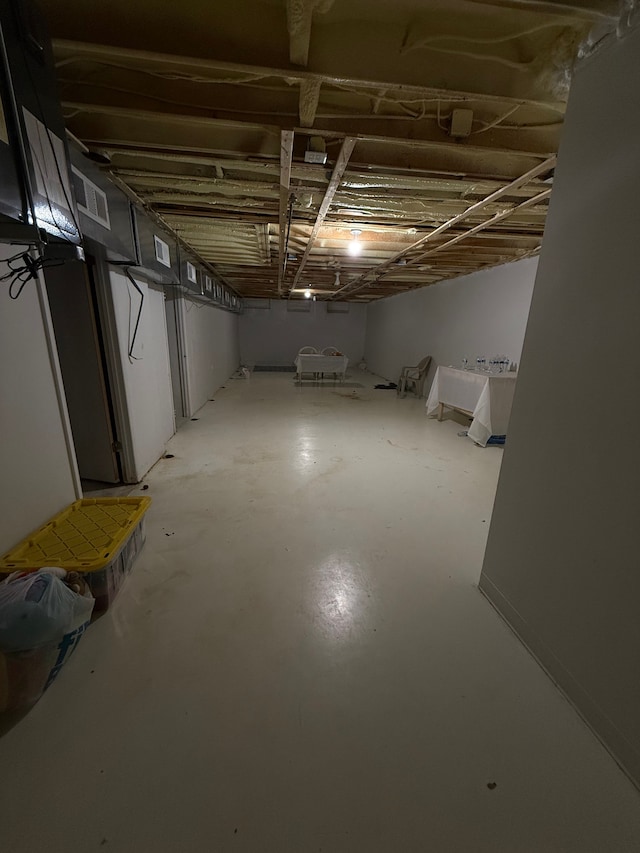 view of basement