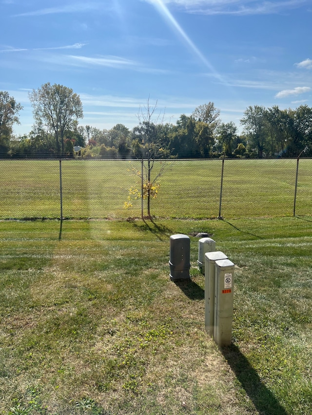 view of yard featuring a rural view