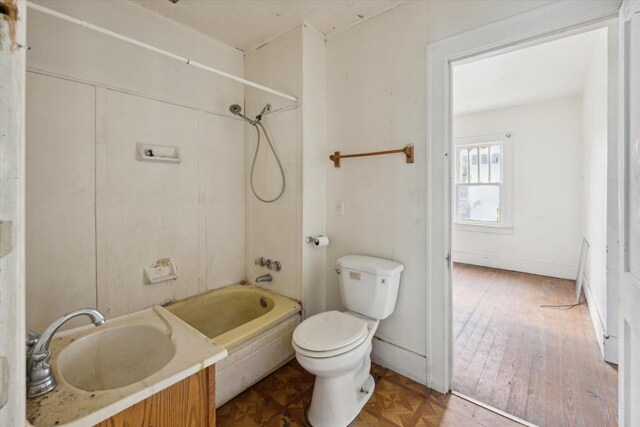2515 Bagley St, Flint, MI 48504 - bathroom featuring toilet, bathtub / shower combination, and vanity