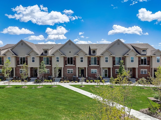 exterior space with a lawn