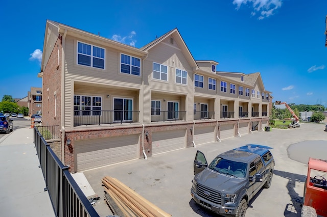 exterior space featuring a garage