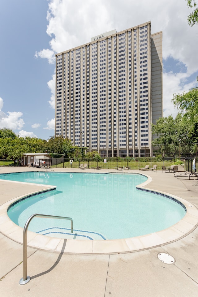 view of pool featuring a patio area