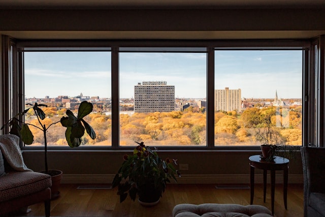 view of sunroom