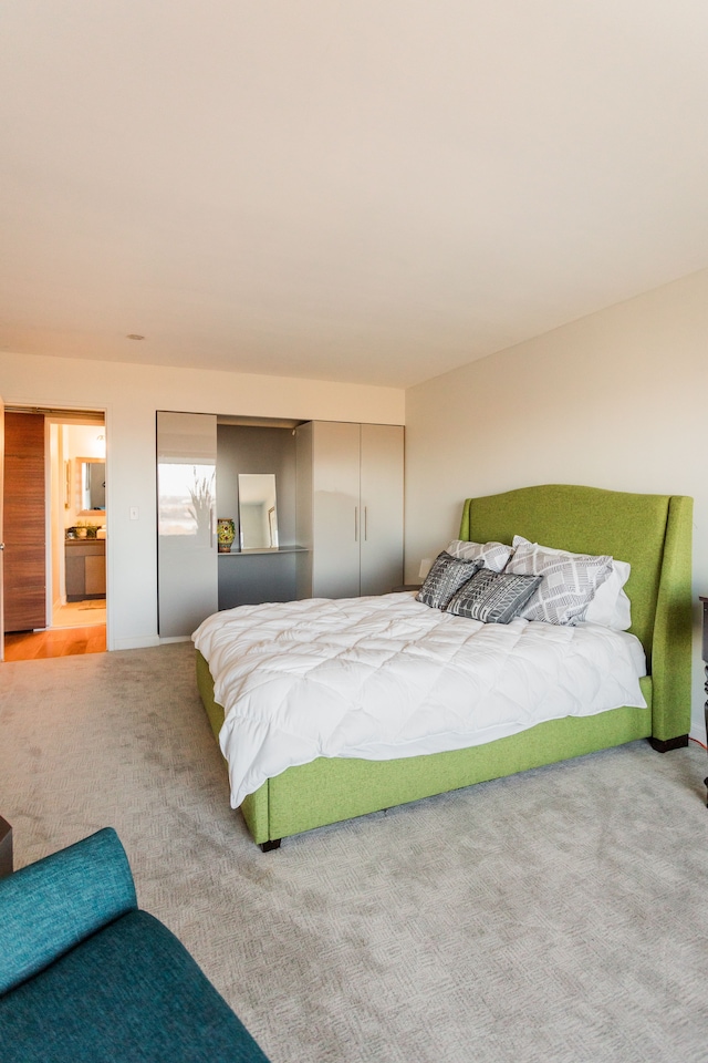 view of carpeted bedroom