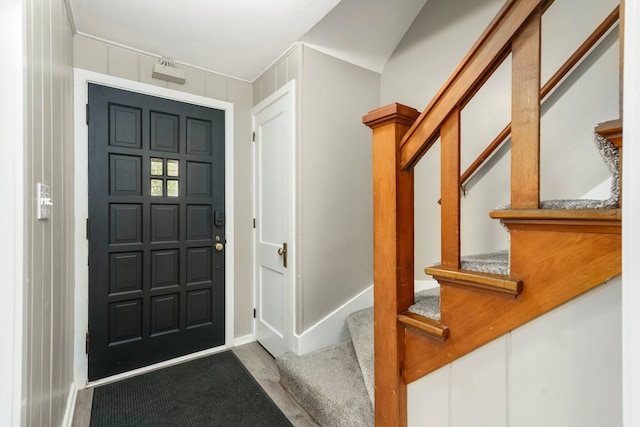 5721 Corunna Ave, Clarkston, MI 48346 - entrance foyer featuring stairs and baseboards