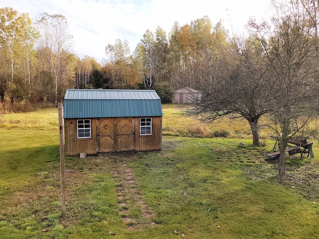 view of shed