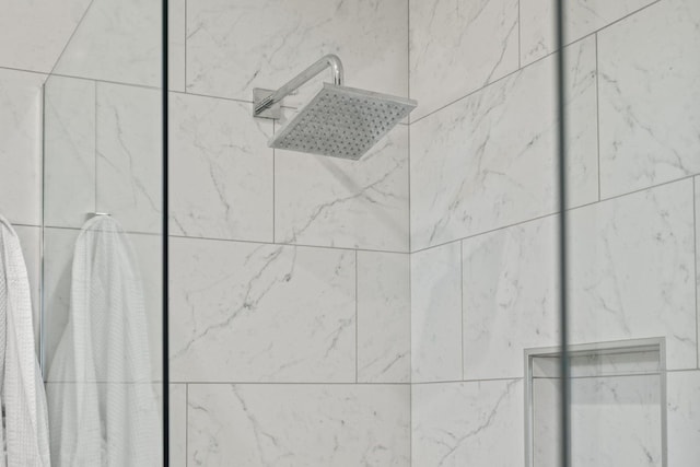 details with tiled shower