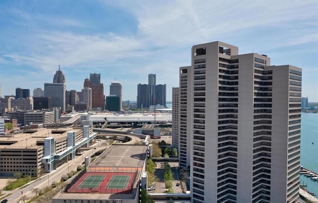 city view featuring a water view