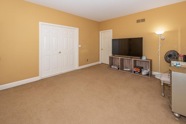 view of carpeted living room