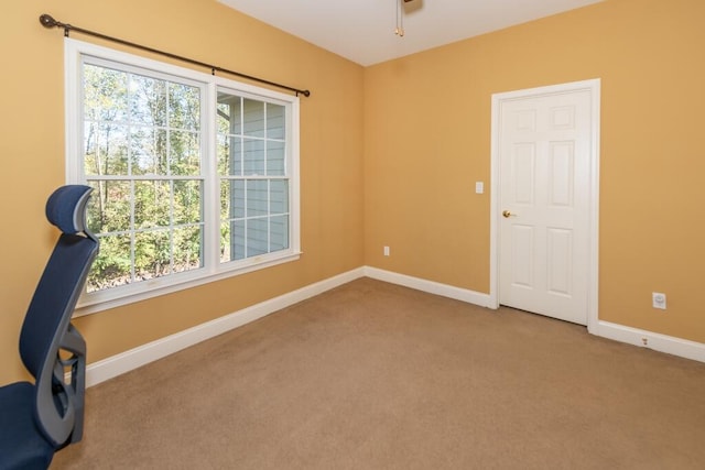 spare room featuring carpet floors