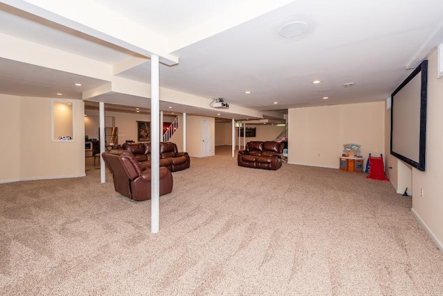 interior space featuring carpet floors