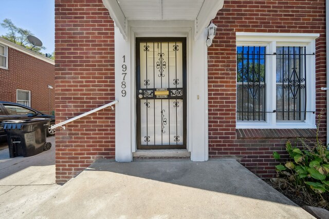 19789-19791 Meyers Rd, Detroit, MI 48235 - entrance to property with brick siding