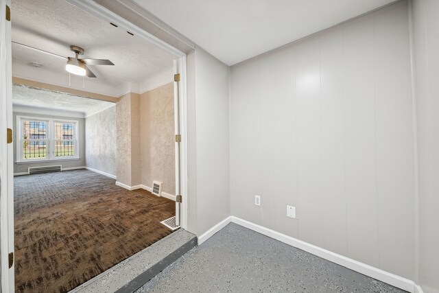 19789-19791 Meyers Rd, Detroit, MI 48235 - empty room featuring baseboards, a ceiling fan, and a textured ceiling
