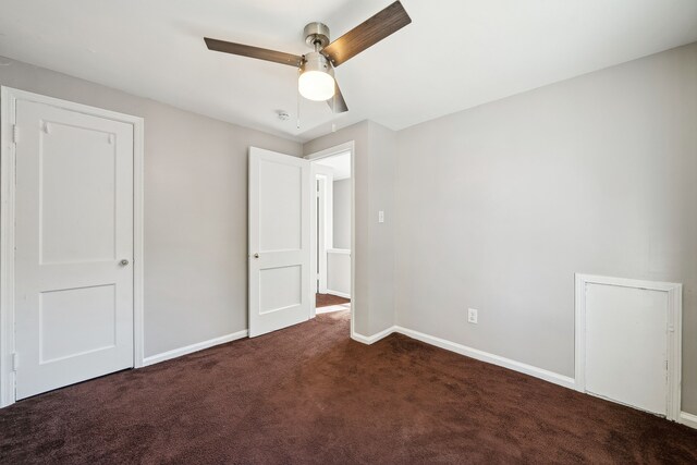 19789-19791 Meyers Rd, Detroit, MI 48235 - unfurnished bedroom featuring carpet flooring, baseboards, and ceiling fan