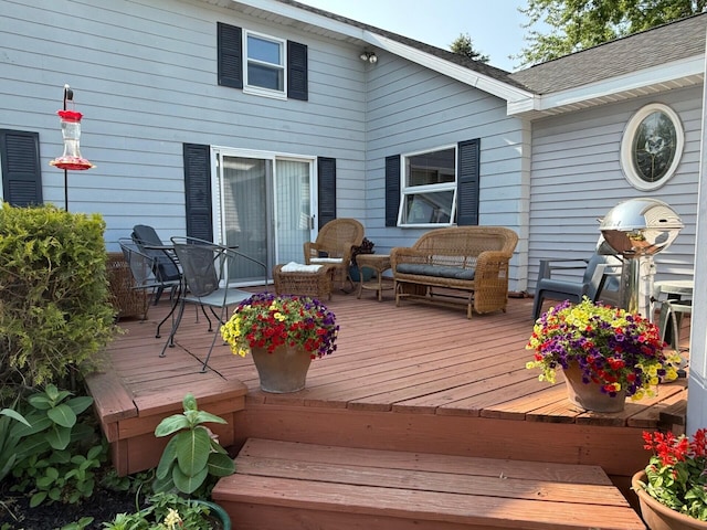 2702 E Hoague Rd, Michigan, MI 49411 - view of wooden terrace