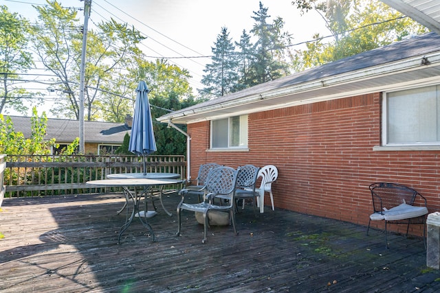 25672 Avondale St, Dearborn Heights, MI 48125 - wooden deck featuring outdoor dining space