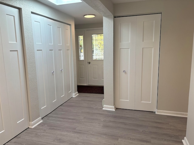 entryway featuring light wood-type flooring