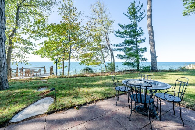 5876 Dunham Ln, Stevensville, MI 49127 - view of patio / terrace featuring a water view