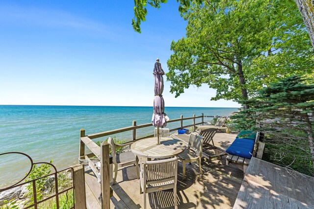 5876 Dunham Ln, Stevensville, MI 49127 - view of patio featuring a water view