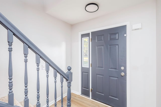 foyer featuring light hardwood / wood-style floors