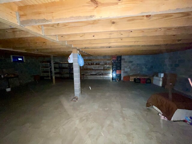 view of basement